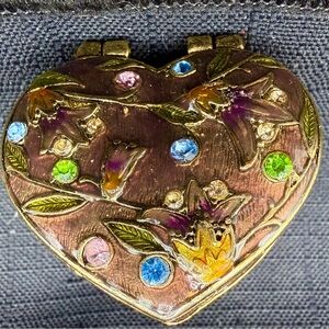 Monet Heart-Shaped Jewelry Organizer with Multicolor Accents